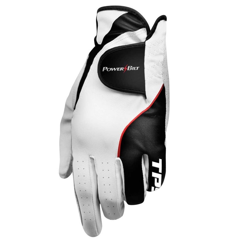 Powerbilt TPS Cabretta Tour Golf Glove - Mens Left Hand Medium  White (for Right-Handed Golfer) - Image 1